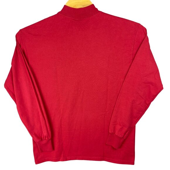 Russell Athletic NFL Cougars  Mock Neck Shirt Men M Red Long Sleeve Embroidered - Picture 2 of 11